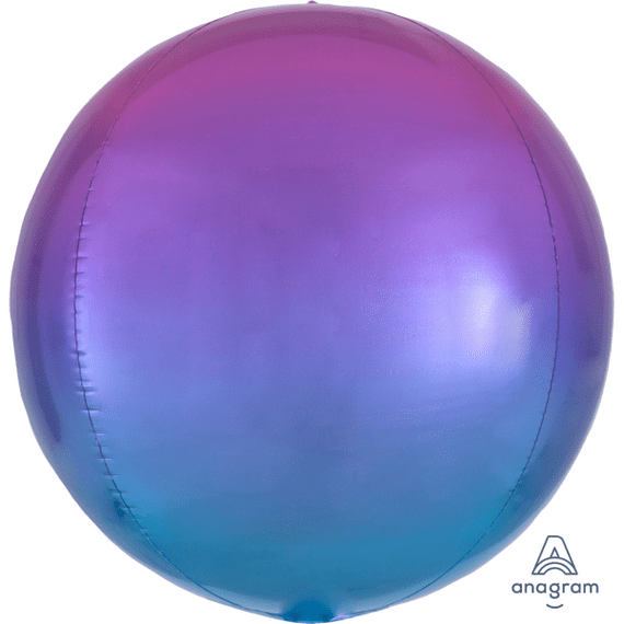 Ombre Orbz Balloon - Red & Blue Ombre Orbz Balloons