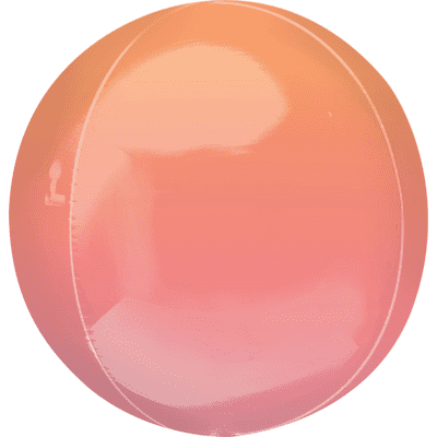 Ombre Orbz Balloon - Red & Orange Ombre Orbz (15