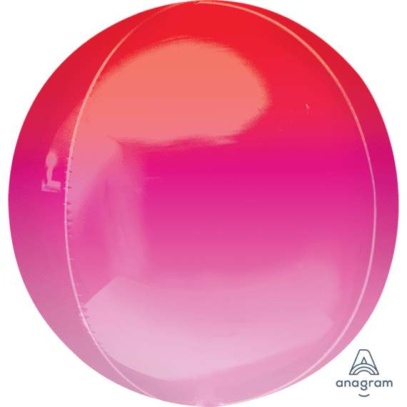Ombre Orbz Balloon - Red & Pink Ombre Orbz Balloons