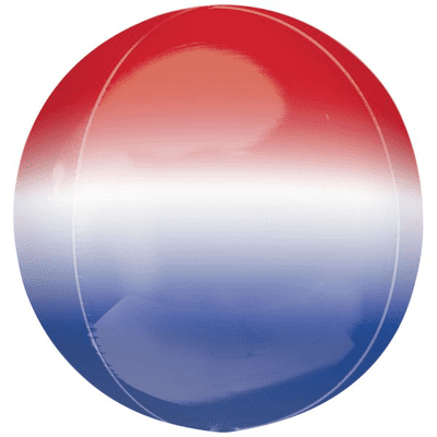 Ombre Orbz Balloon - Red, White & Blue Ombre Orbz (15