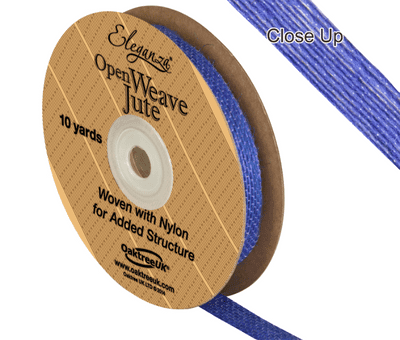Open Weave Jute Blue Ribbon 10mm x 9.1m (Eleganza) 1pc