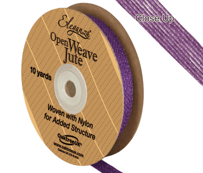 Open Weave Jute Purple Ribbon 10mm x 9.1m (Eleganza) 1pc