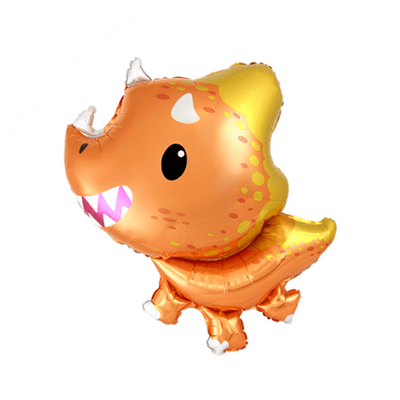 Orange Baby Triceratops Air-Fill Foil Balloon (Flexmetal 12