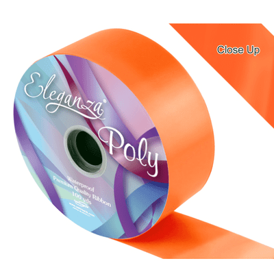 Orange Poly Ribbon 50mm x  91m (Eleganza) 1pc