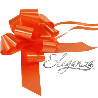Orange Pull Bow 50mm Poly (Eleganza Pullbow) 20pc
