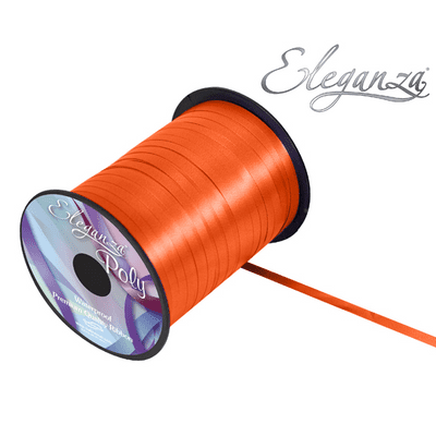 Orange Ribbon for Balloons (Eleganza 500 yards x 5mm) 1pc
