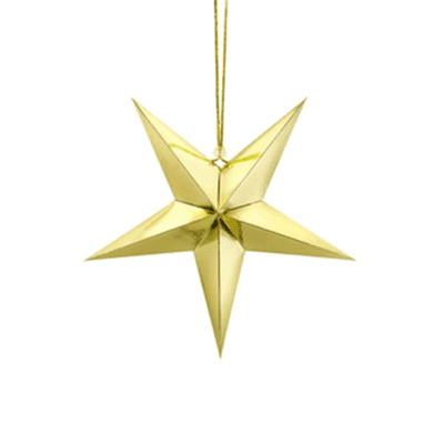 Paper Star Metallic Gold (30cm) 1pc