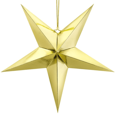 Paper Star Metallic Gold (70cm) 1pc