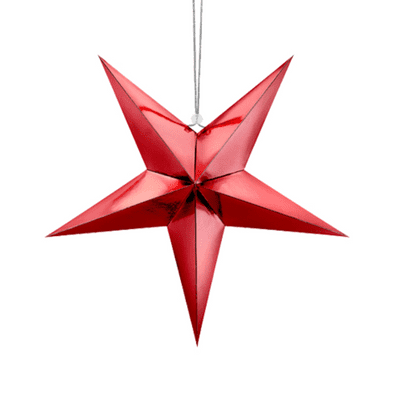 Paper Star Metallic Red (45cm) 1pc