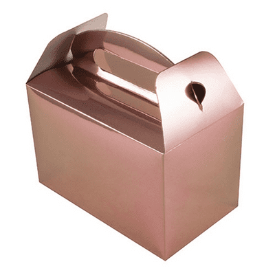 Party Boxes (Metallic Rose Gold) 6pcs