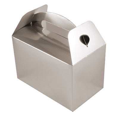 Party Boxes (Metallic Silver) 6pcs