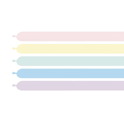 Pastel Assort 260Q Balloons - Sempertex 260Q Balloons 100pcs