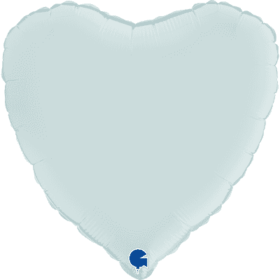 Pastel Blue Satin Heart Foil Balloon (18