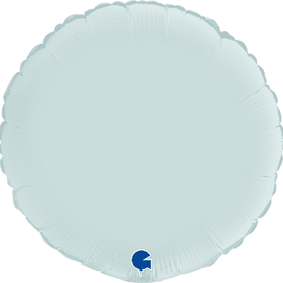 Pastel Blue Satin Round Foil Balloon (18