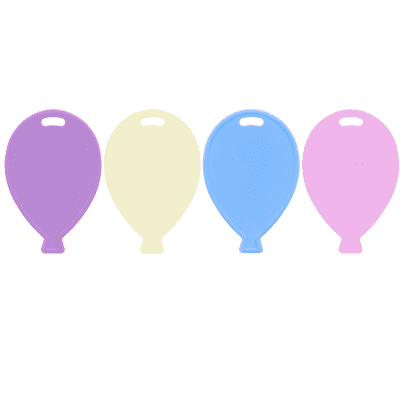 Pastel Mix Plastic Balloon Shape Weights 100pcs