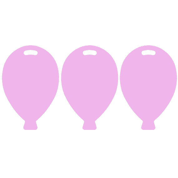 Pastel Pink Plastic Balloon Shape Weights | Free Delivery available