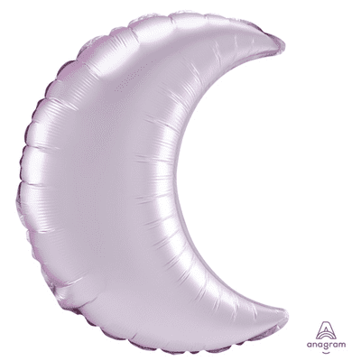 Pastel Pink Satin Crescent Moon Balloon (35