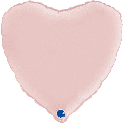 Pastel Pink Satin Heart Foil Balloon (18