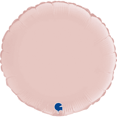 Pastel Pink Satin Round Foil Balloon (18
