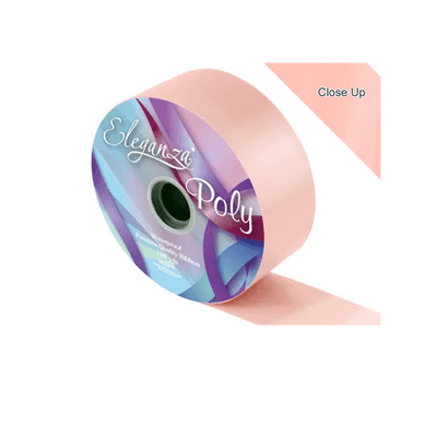 Peach Poly Ribbon 50mm x  91m (Eleganza) 1pc