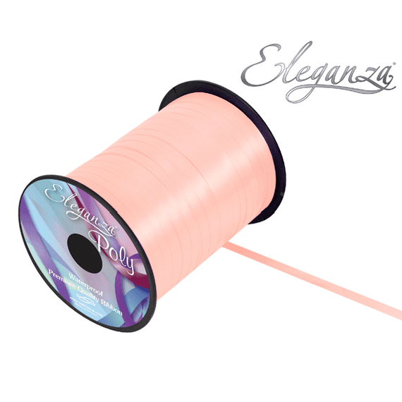 Eleganza Peach Balloon Ribbon - 500 yard x 5mm curling ribbon for balloons.