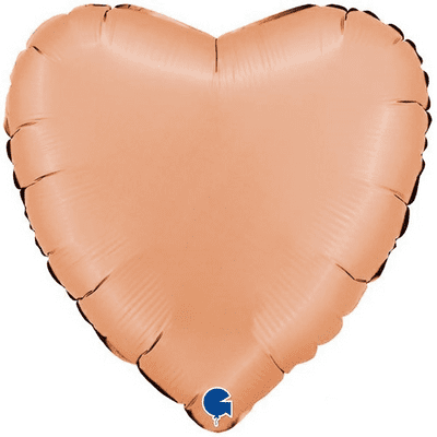 Peach Satin Heart Foil Balloon (18