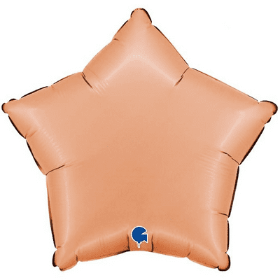 Peach Satin Star Foil Balloon (18