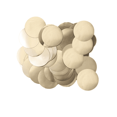 Pearl Champagne Foil Confetti | 10mm Metallic Round | 50g Bag
