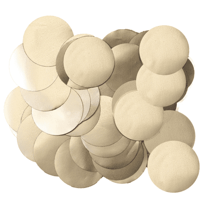 Pearl Champagne Foil Confetti | 25mm Metallic Round | 50g Bag