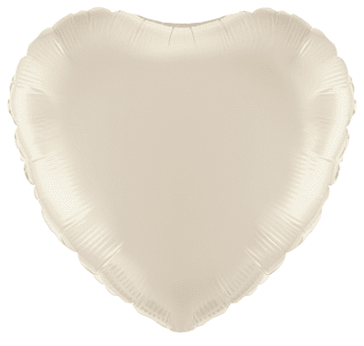 Pearl Ivory Heart Foil Balloon (18