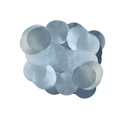 Pearl Light Blue Foil Confetti | 10mm Metallic Round | 50g Bag
