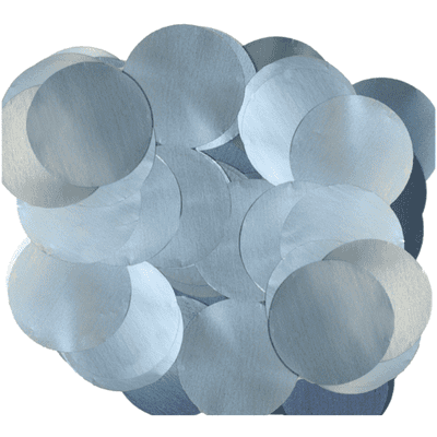 Pearl Light Blue Foil Confetti | 25mm Metallic Round | 50g Bag