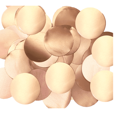 Pearl Rose Gold Foil Confetti | 25mm Metallic Round | 50g Bag