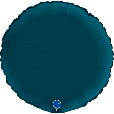 Petrol Blue Satin Round Foil Balloon (18