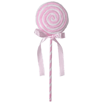 Pink Chenille Lollipop Swirl Pick Decoration (39cm) 1pc