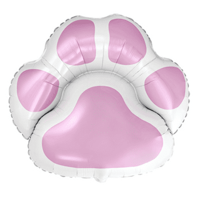 Pink Paw Print Large Foil Balloon 1pc (Flexmetal 30