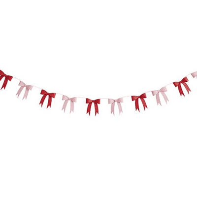Pink & Red Bow Garland (2.5m) 1pc