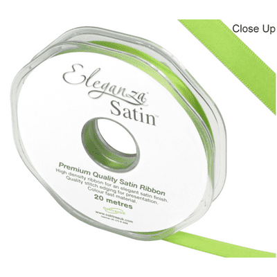 Pistachio Double Faced Satin Ribbon 10mm x 20m (Eleganza) 1pc