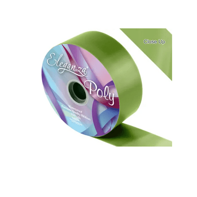 Pistachio Green Poly Ribbon 50mm x  91m (Eleganza) 1pc