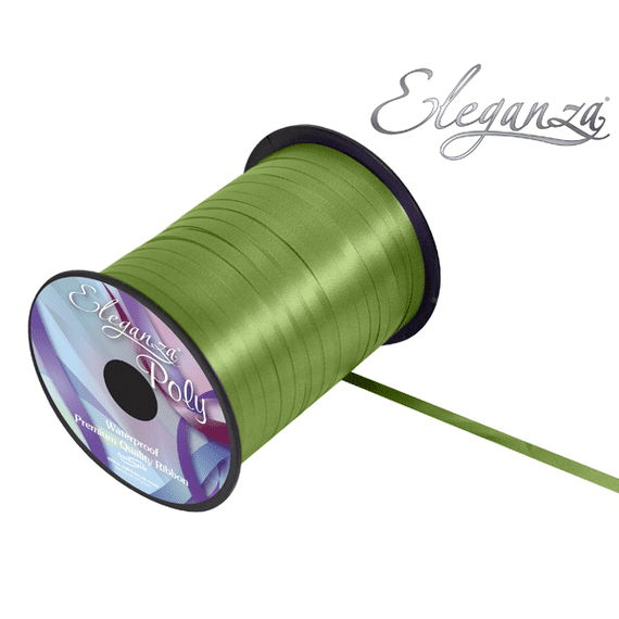 Eleganza Pistachio Green Balloon Ribbon - 500 yard x 5mm curling ribbon for balloons.