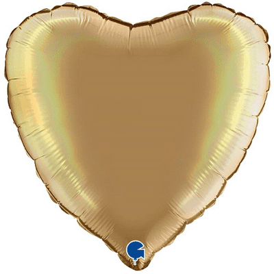Platinum Champagne Heart Foil Balloon (18