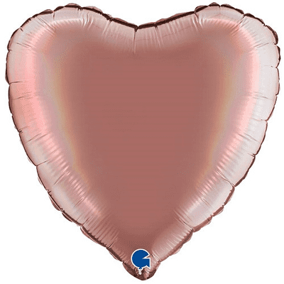 Platinum Rose Heart Foil Balloon (18