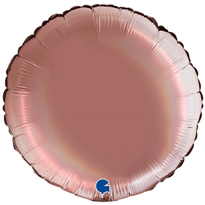 Platinum Rose Round Foil Balloon (18