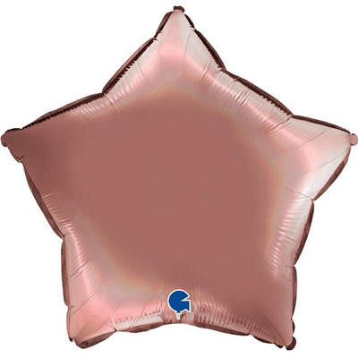 Platinum Rose Star Foil Balloon (18