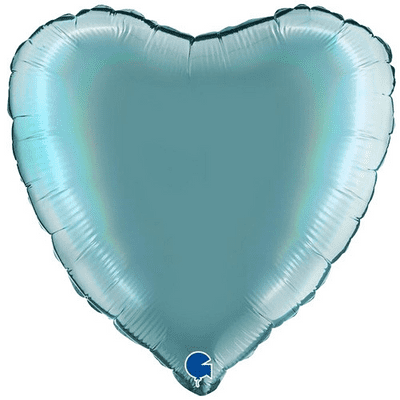 Platinum Tenerife Sea Heart Foil Balloon (18