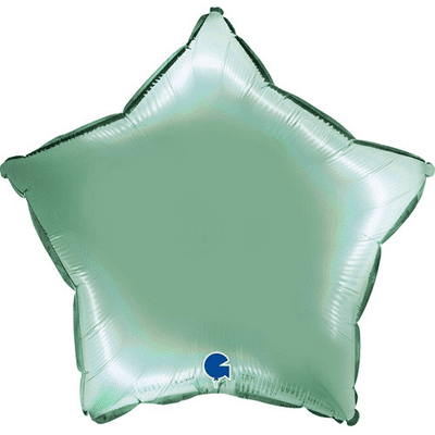Platinum Tiffany Blue Star Foil Balloon (18