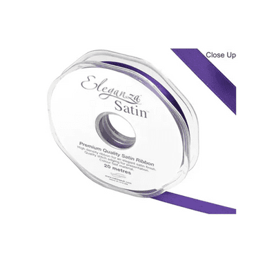Plum Double Faced Satin Ribbon 10mm x 20m (Eleganza) 1pc
