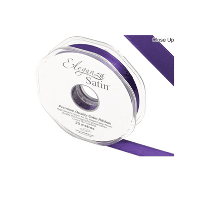 Plum Double Faced Satin Ribbon 15mm x 20m (Eleganza) 1pc