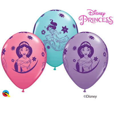 Princess Jasmine Balloons - 11 Inch Balloons 6pcs