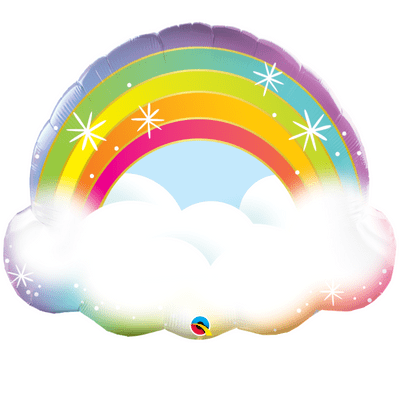 Puffy Rainbow Large Foil Balloon 1pc